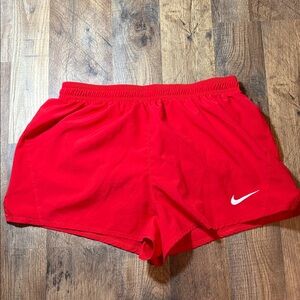 Nike Women's Vibrant Red Athletic Shorts